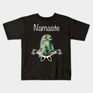 Rockhound Lotus Yoga Pose - Funny Namaste Mental Health Rockhounding Kids T-Shirt